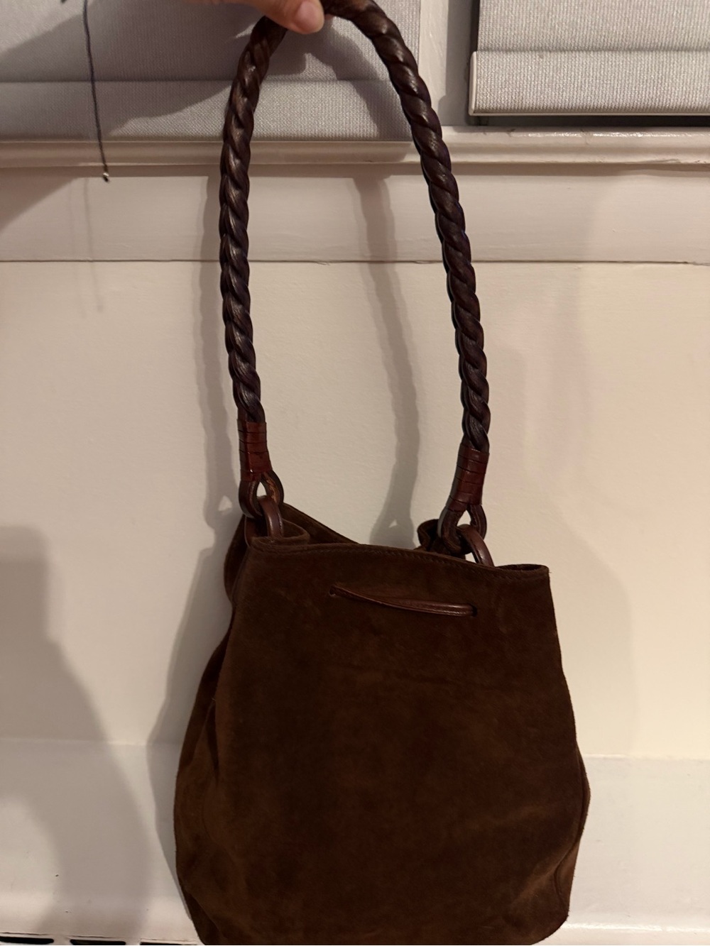 Authentic Ralph Lauren Collection Brown Suede Bucket Bag - Picture 4 of 9